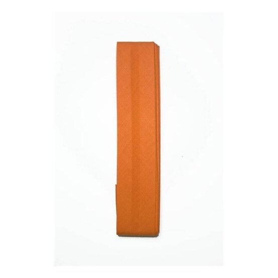 Orange Poly Cotton Bias Binding 25mm x 2.5m