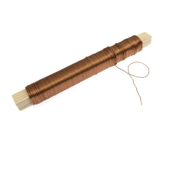 Copper Finish Metallic Wire 0.5mm x 25m