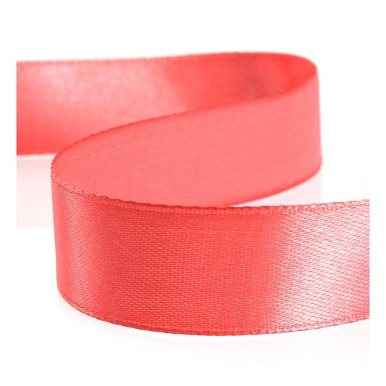 Watermelon Coral Satin Ribbon 20mm x 15m