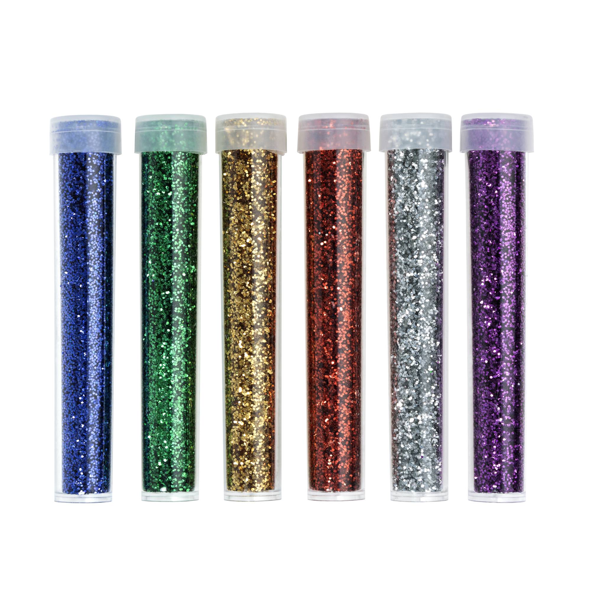 Bright Biodegradable Glitter Tubes 6g 6 Pack