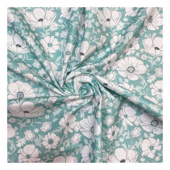 WI Garden Blooms Cotton Fabric by the Metre