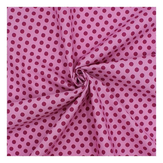 Maroon Medium Dot Cotton Fabric?by the Metre