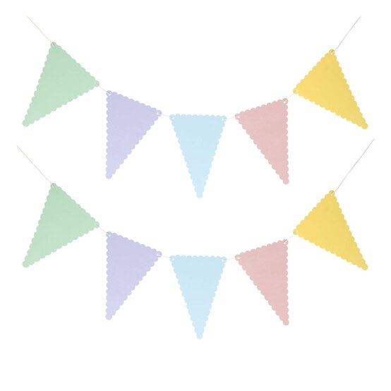 Pastel Scalloped Edge Bunting 5m