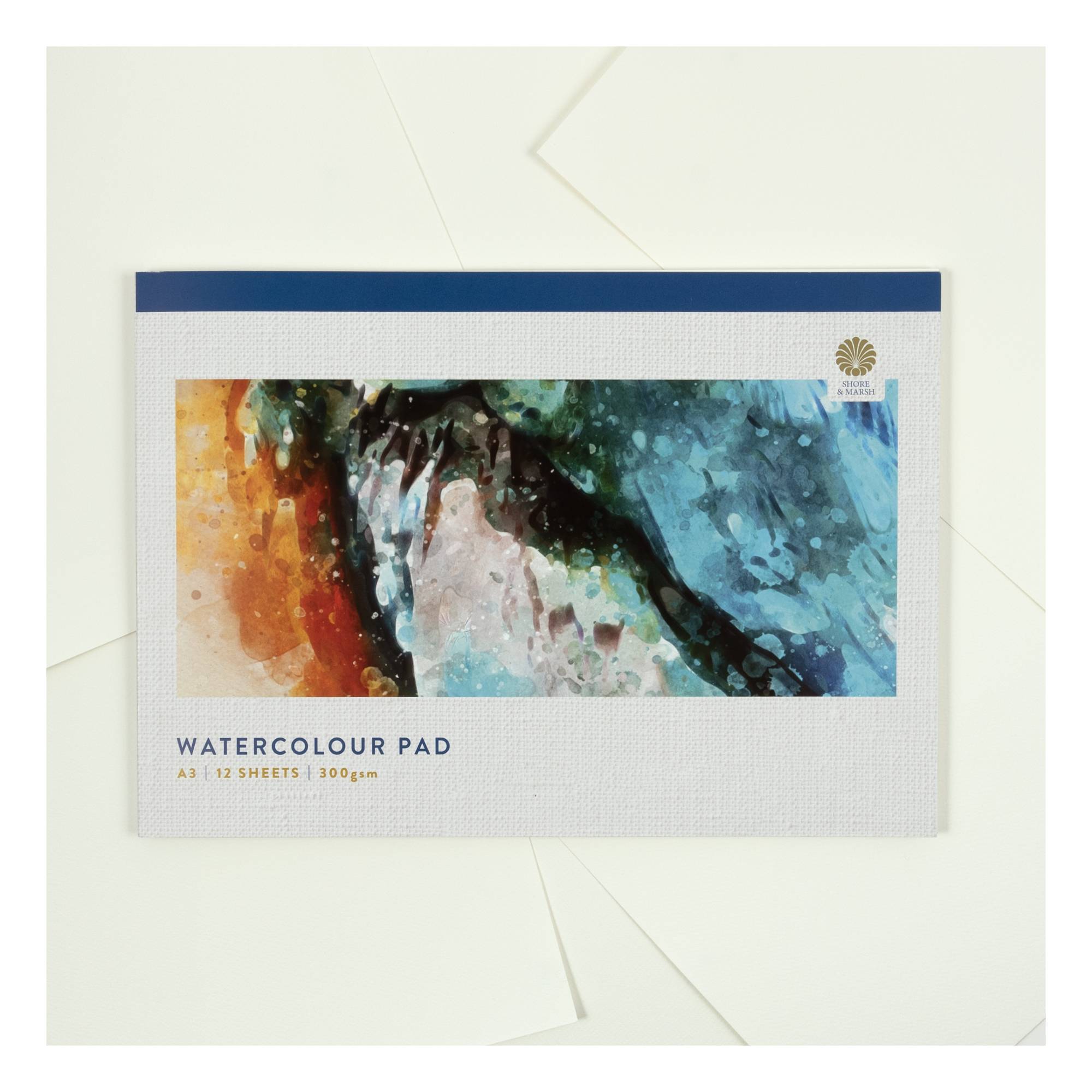 Shore & Marsh Cold Pressed Watercolour Pad A3 Inches 12 Sheets