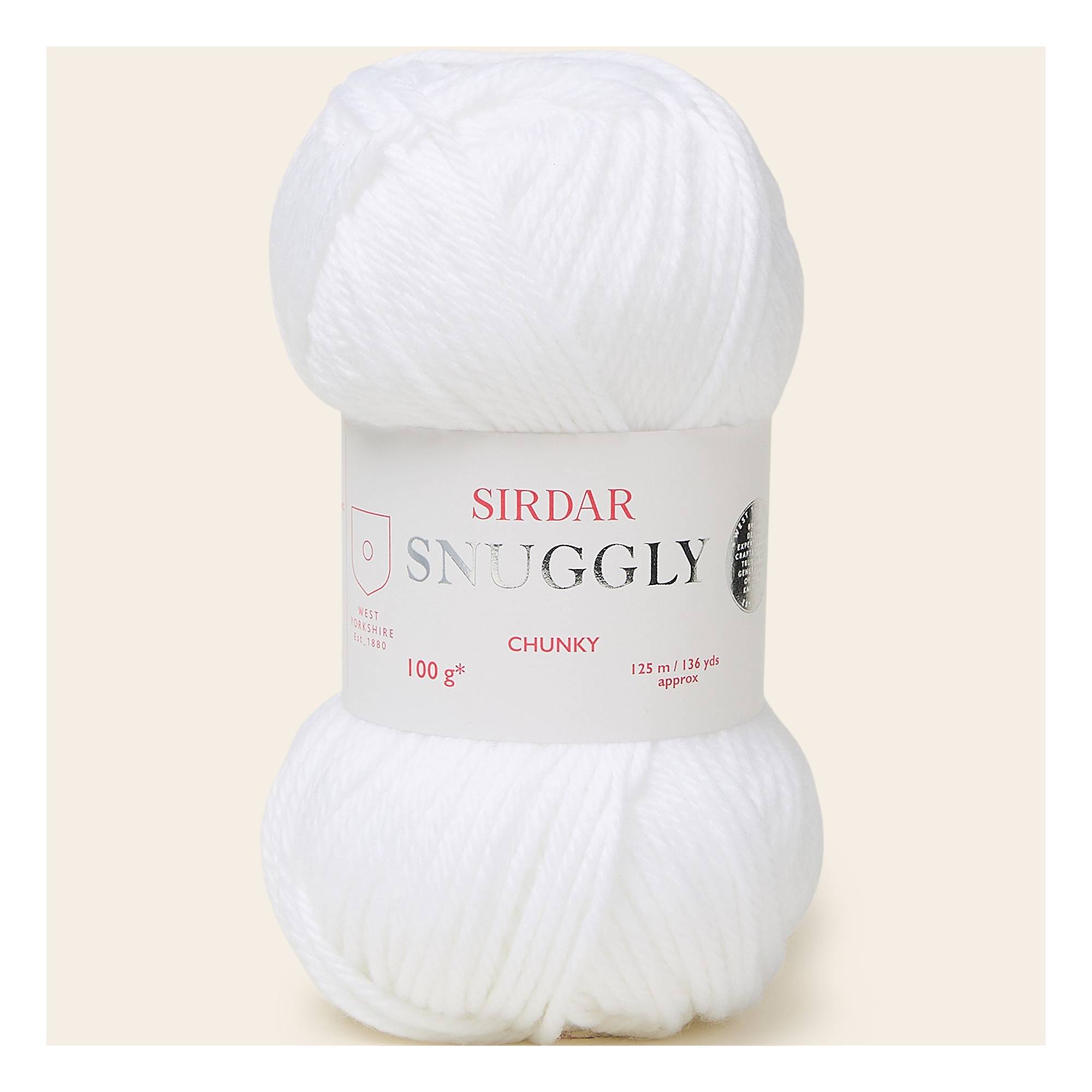 Sirdar White Snuggly Chunky 100g