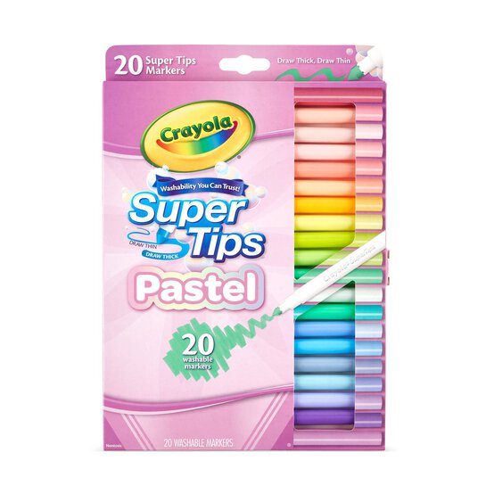 Crayola Pastel Supertips Washable Markers?20 Pack