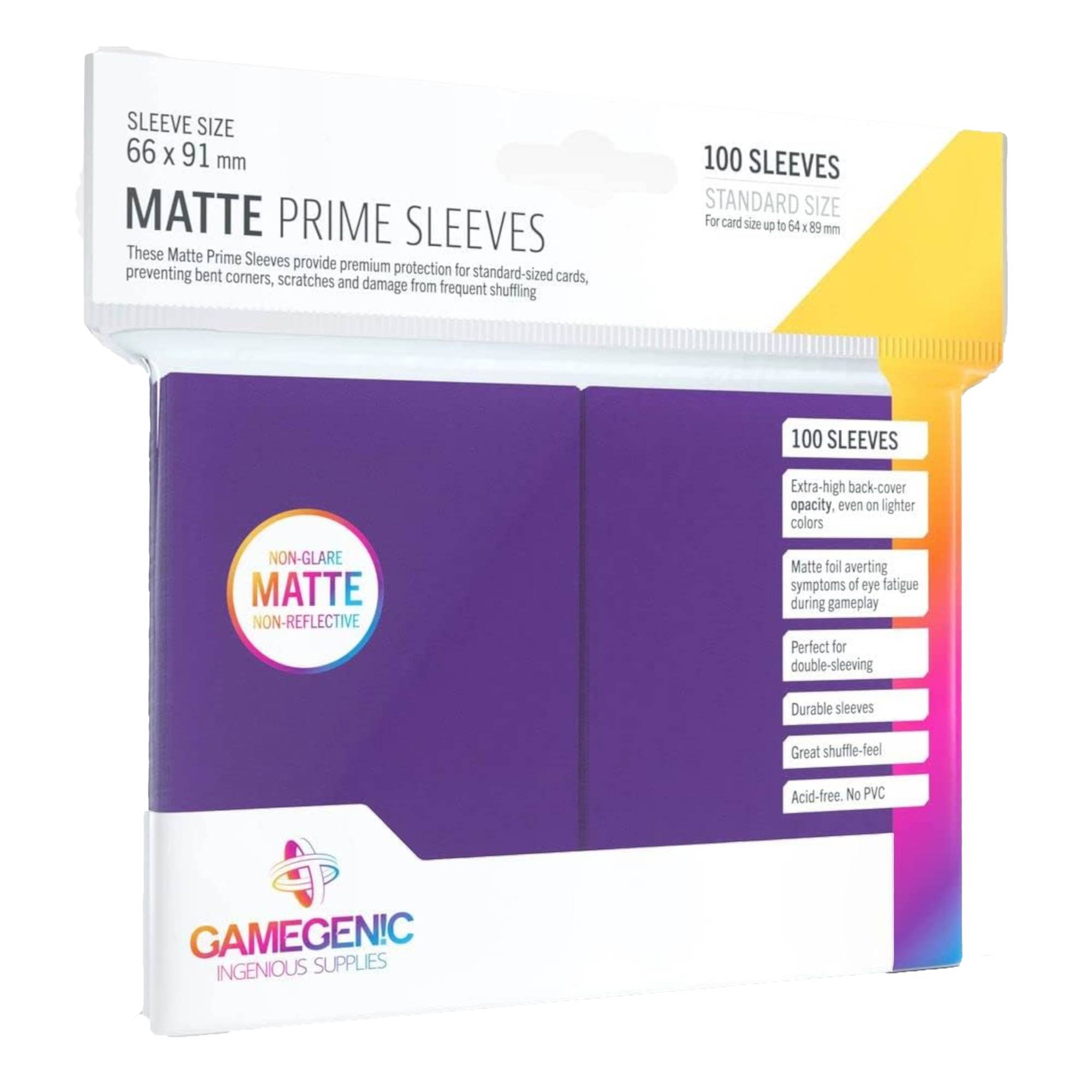 Gamegenic Purple Matte Prime Card Sleeves 100 Pack