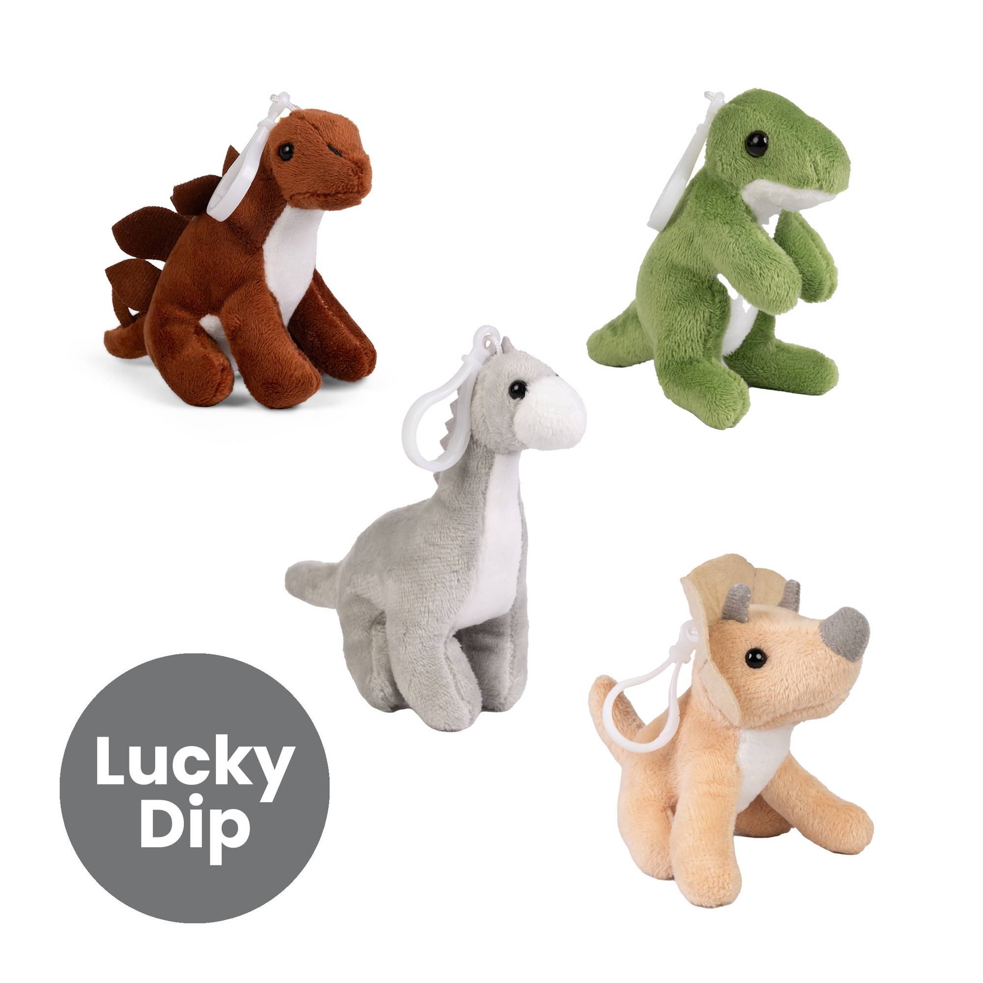 Assorted Living Nature Dinosaur Stuffed Animal Keyring