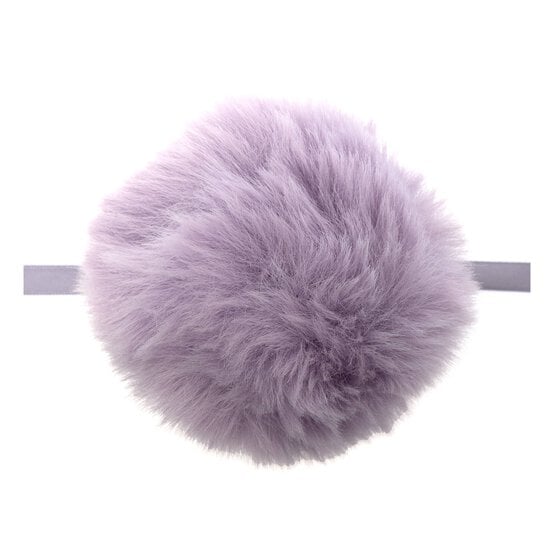 Lilac Faux Fur Pom Pom 11cm