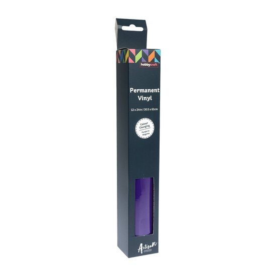 Purple to Magenta Heat Colour-Changing Permanent Vinyl 12 x 24 Inches