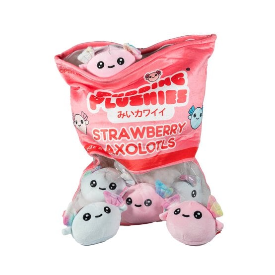 Pudding Plushies Strawberry Axolotls