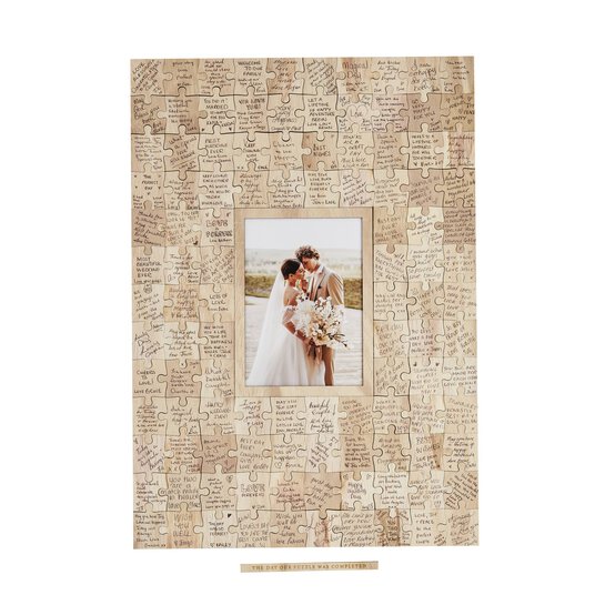 Wooden Jigsaw Guest Book 100 Pieces