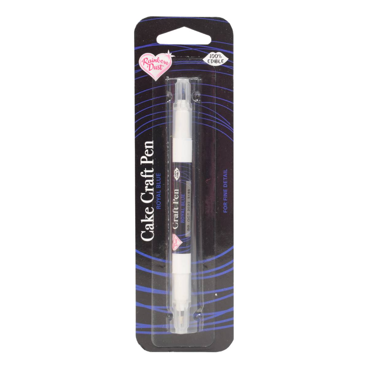 Rainbow Dust Royal Blue Double-Ended Edible Food Pen