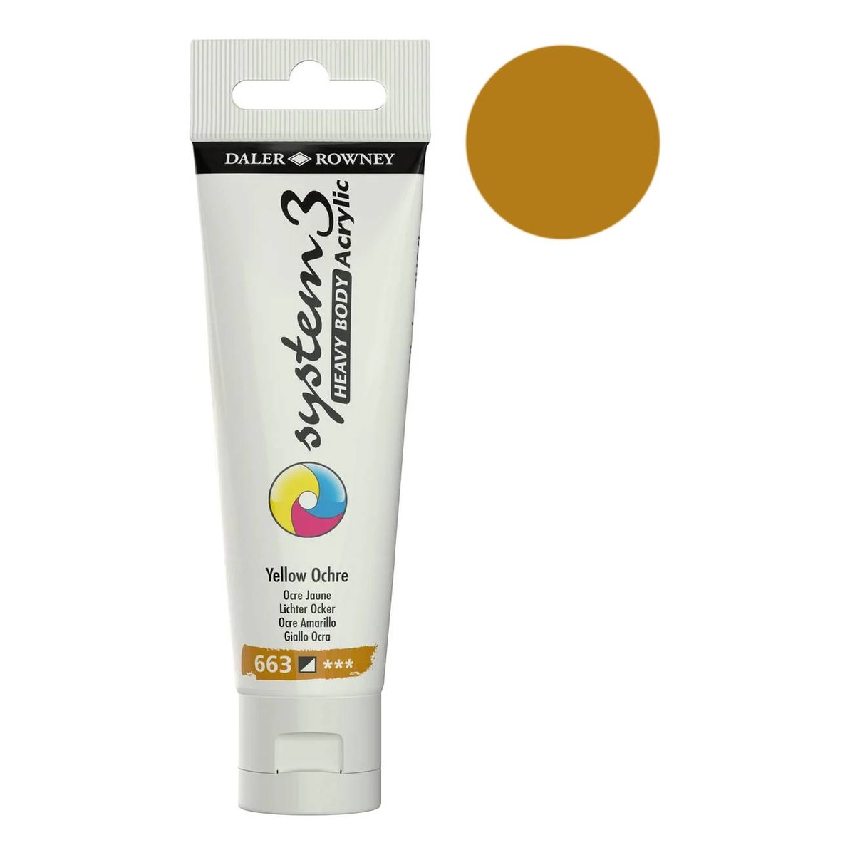 Daler-Rowney System3 Yellow Ochre Heavy Body Acrylic 59ml