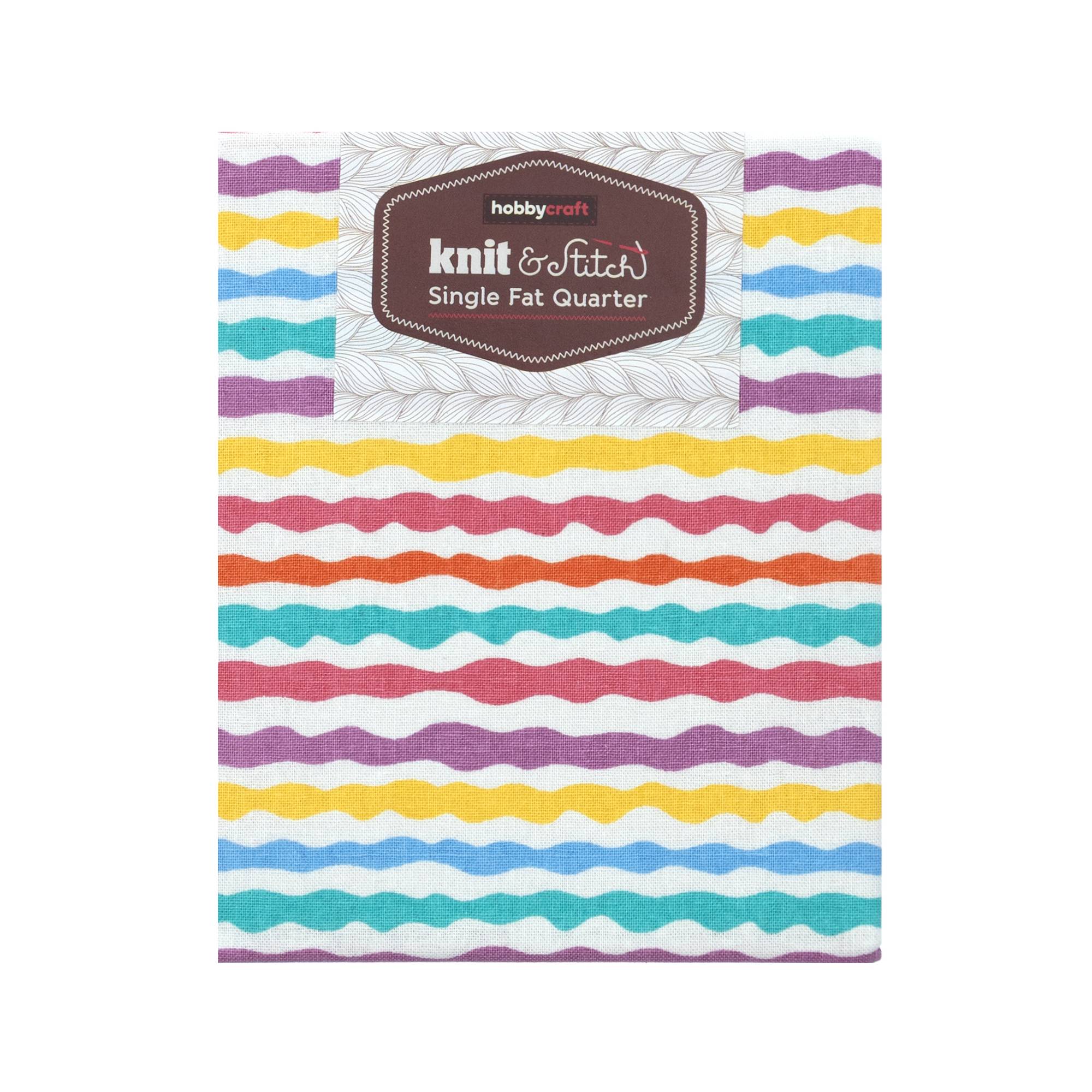 Bright WigglySingle Cotton Fat Quarter