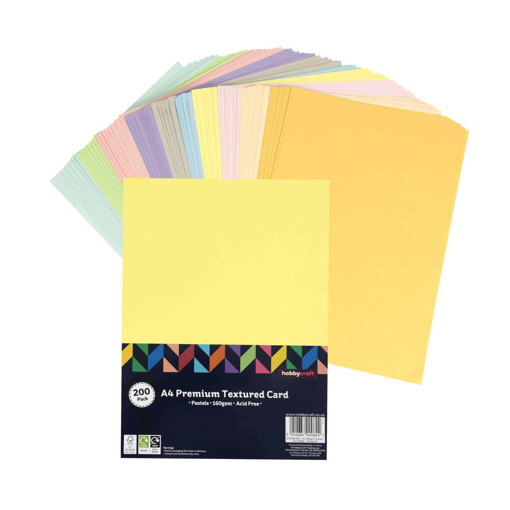 Pastel Textured Card A4 200 Pack