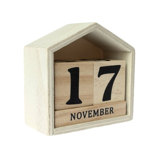 Wooden Block Calendar 7cm