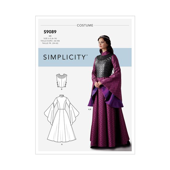 Simplicity Women’s Costume Sewing Pattern S9089 (6-14)