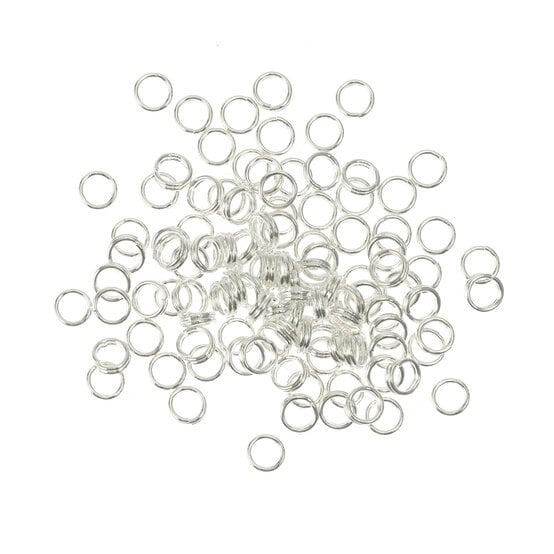 Silver Plated Split Rings 5mm 100 Pack