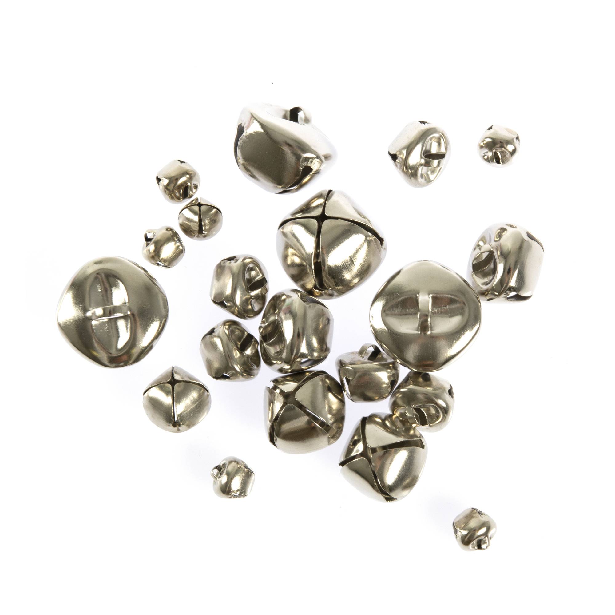 Silver Jingle Bells 20 Pack