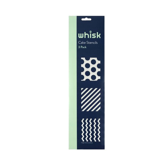 Whisk Spot, Zigzag and Stripe Cake Stencils 3 Pack