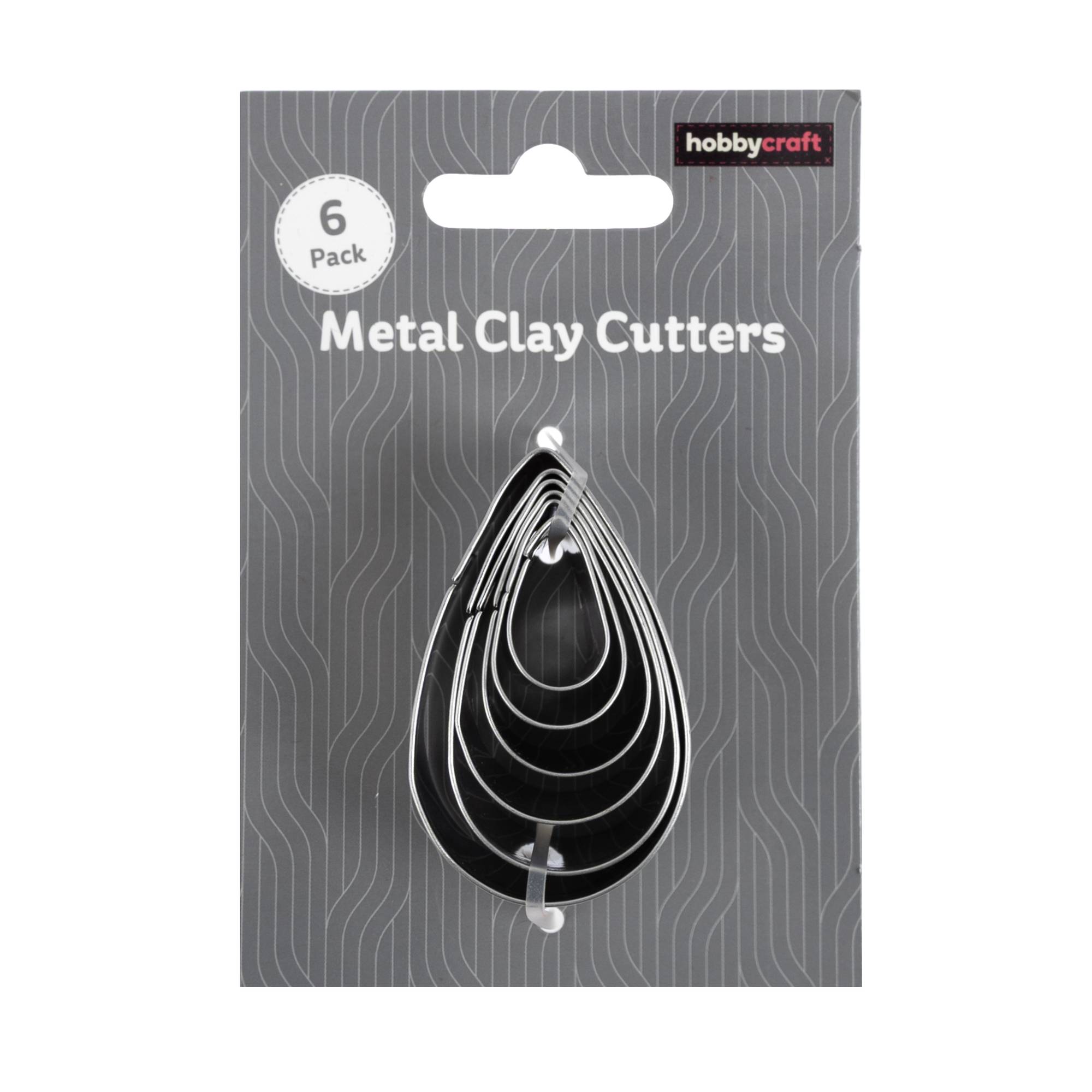 Teardrop Metal Clay Cutters 6 Pack