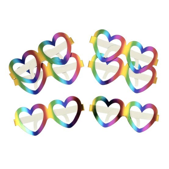 Rainbow Paper Glasses 6 Pack