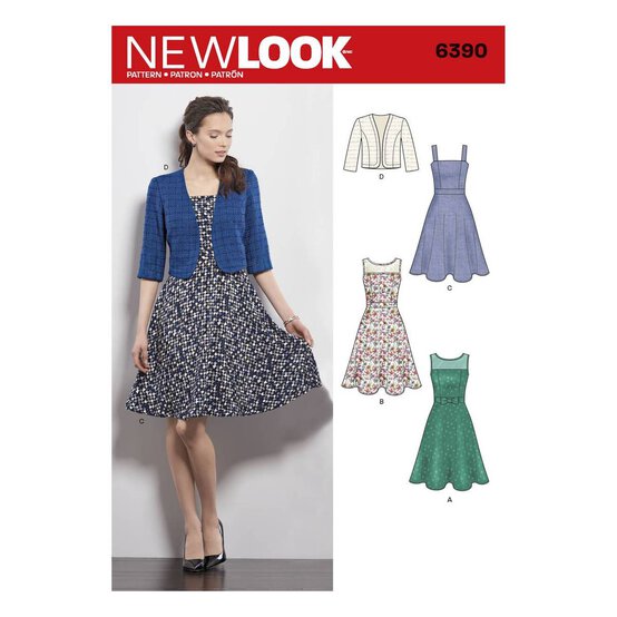 New Look Women's Dress Sewing Pattern 6390