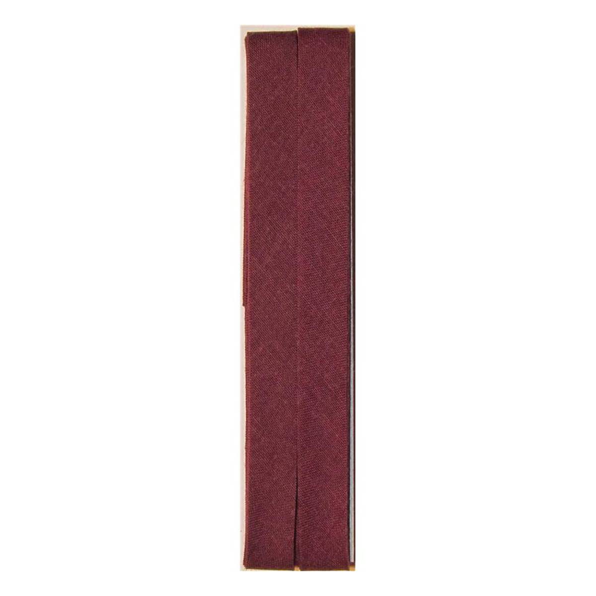 Wine Poly Cotton Bias Binding 12mm x 2.5m