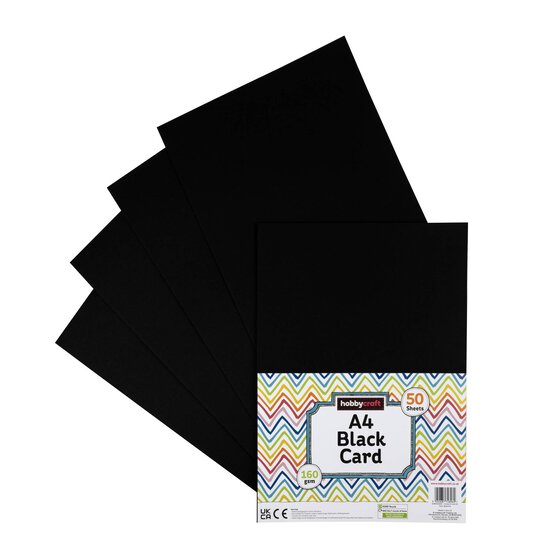 Black Card A4 50 Pack