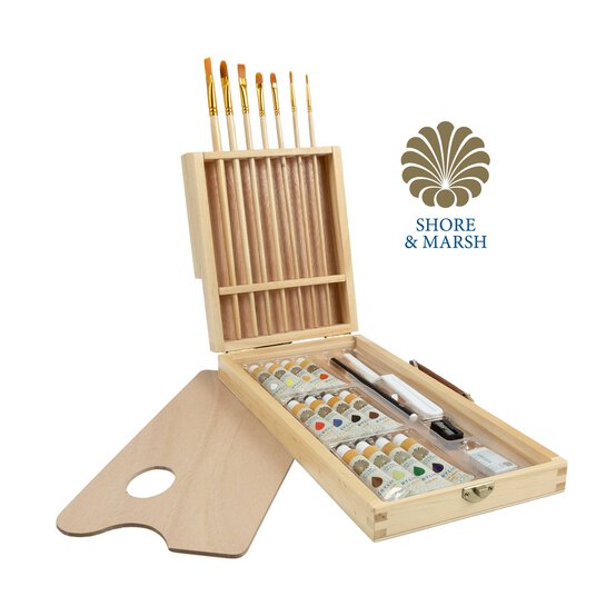 Shore & Marsh Wooden Painting Set 25 Pieces