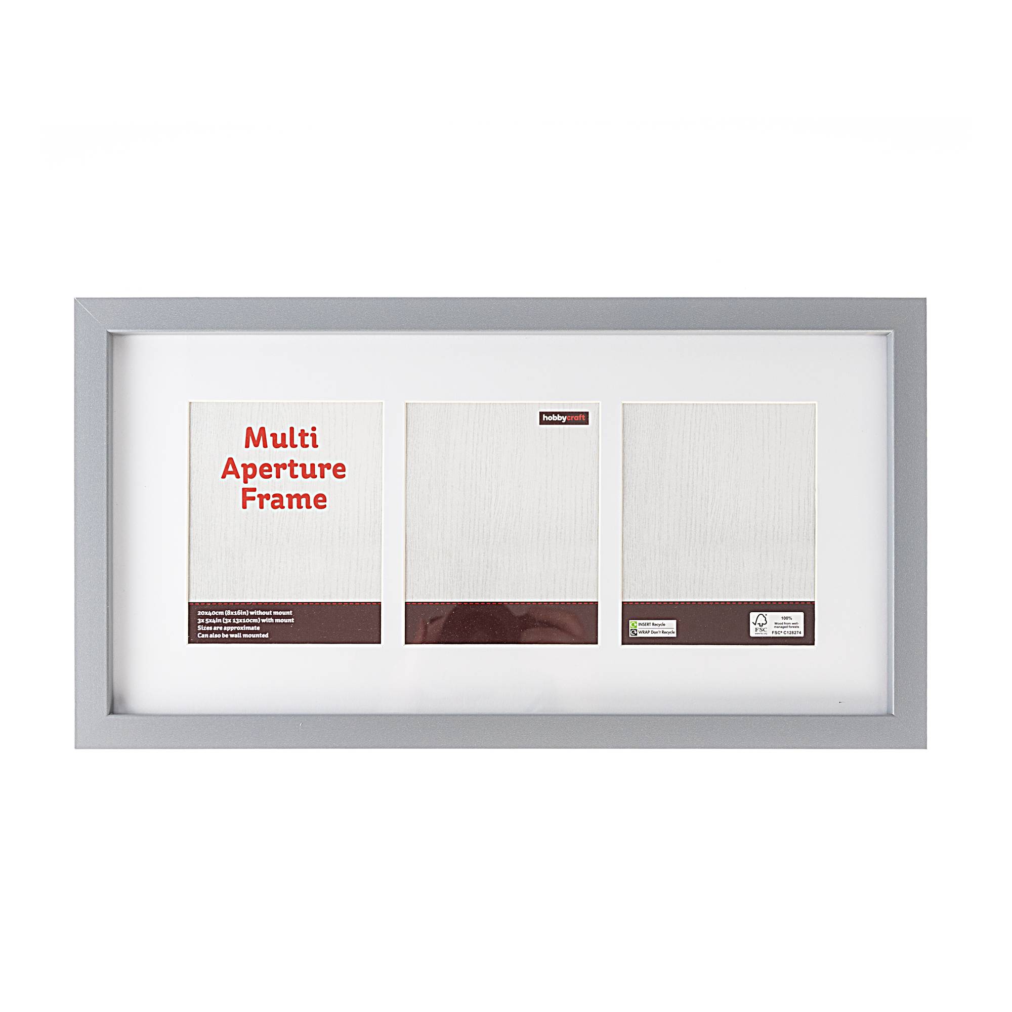 Light Grey Multi Aperture Frame 20cm x 40cm