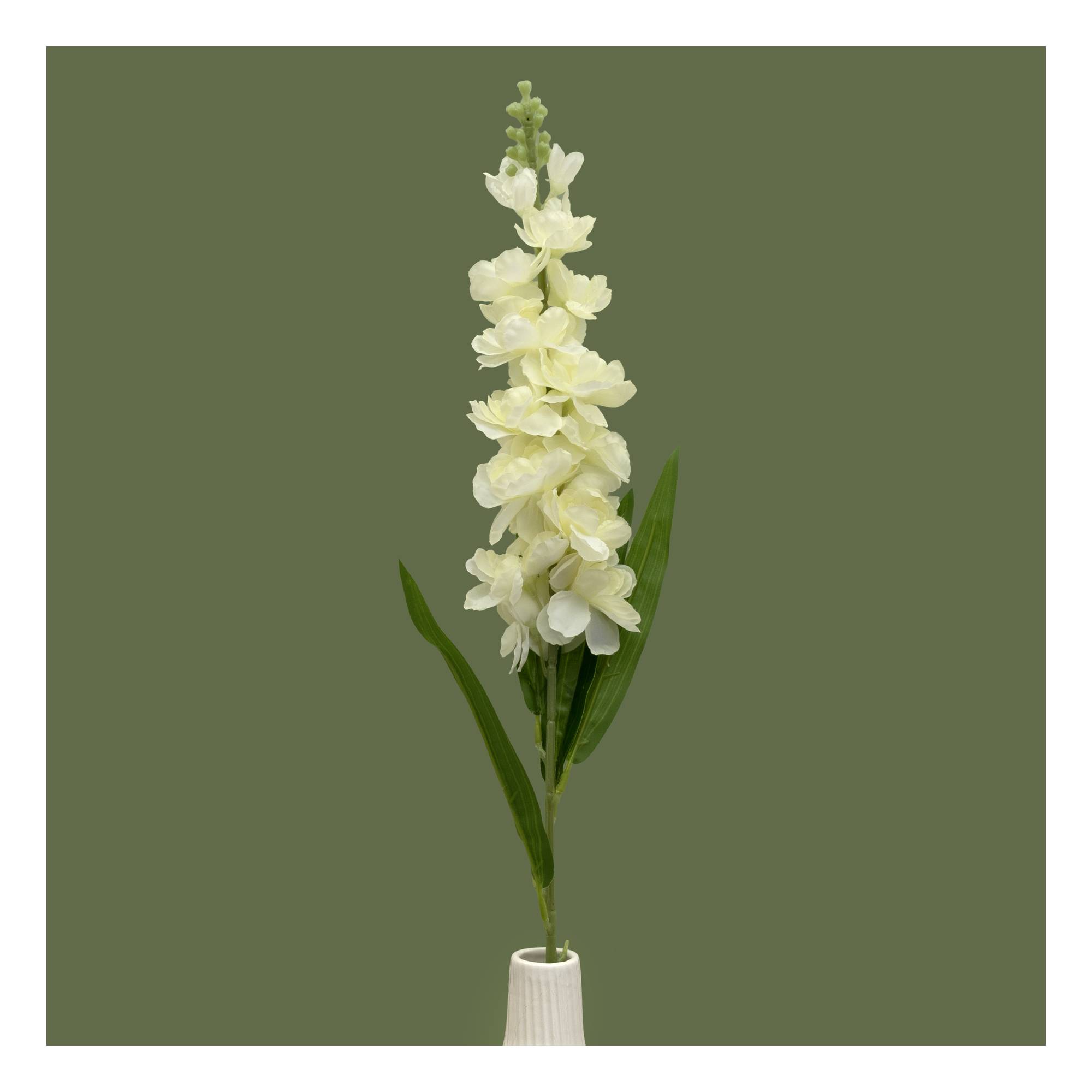 White Delphinium Spray 88cm
