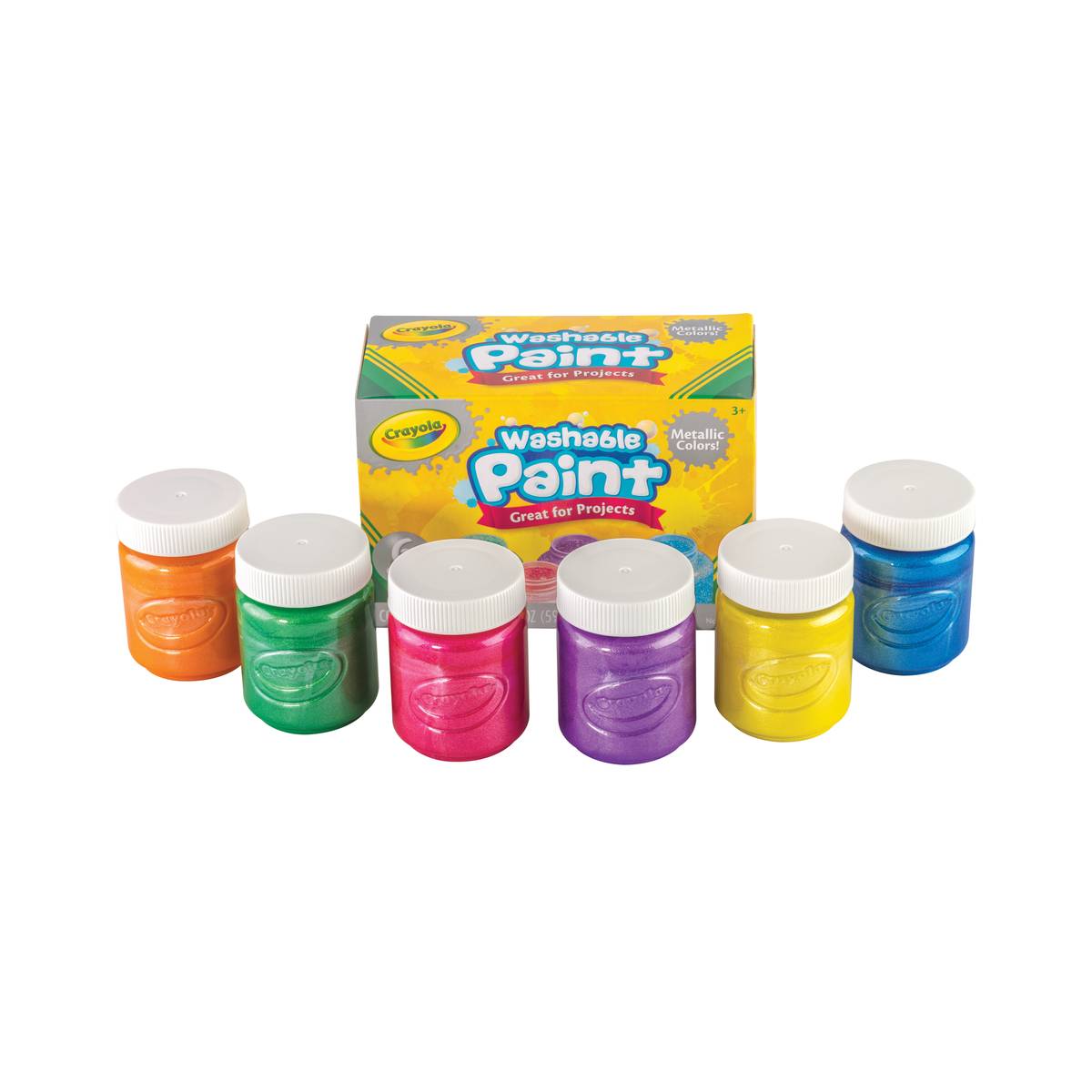 Crayola Washable Metallic Paints 6 Pack