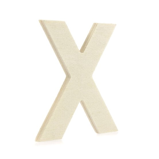 Small Wooden Letter X 6.5cm