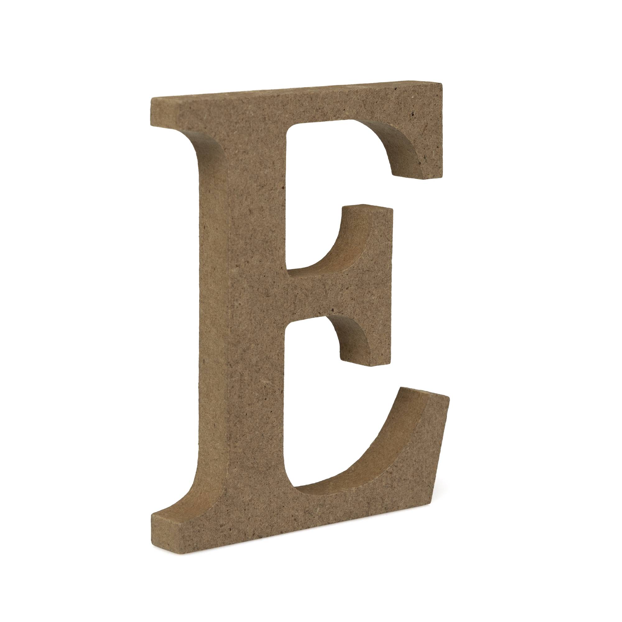 MDF Wooden Letter E 8cm