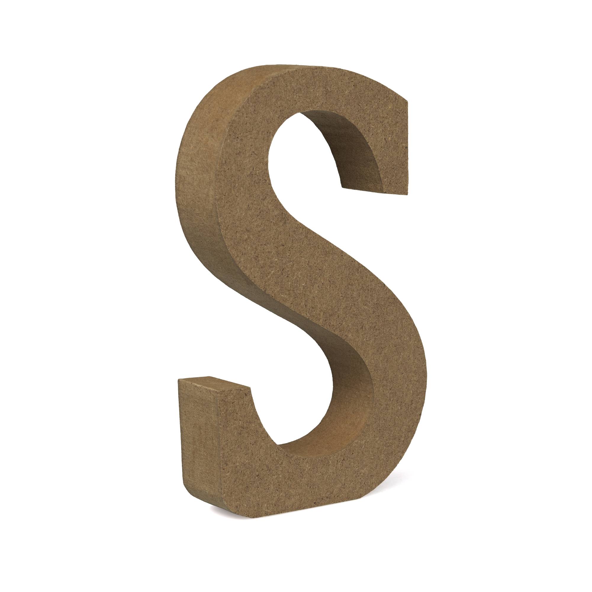 MDF Wooden Letter S 13cm