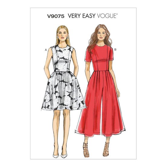 Vogue Dress and Jumpsuit Sewing Pattern V9075 (14-22)