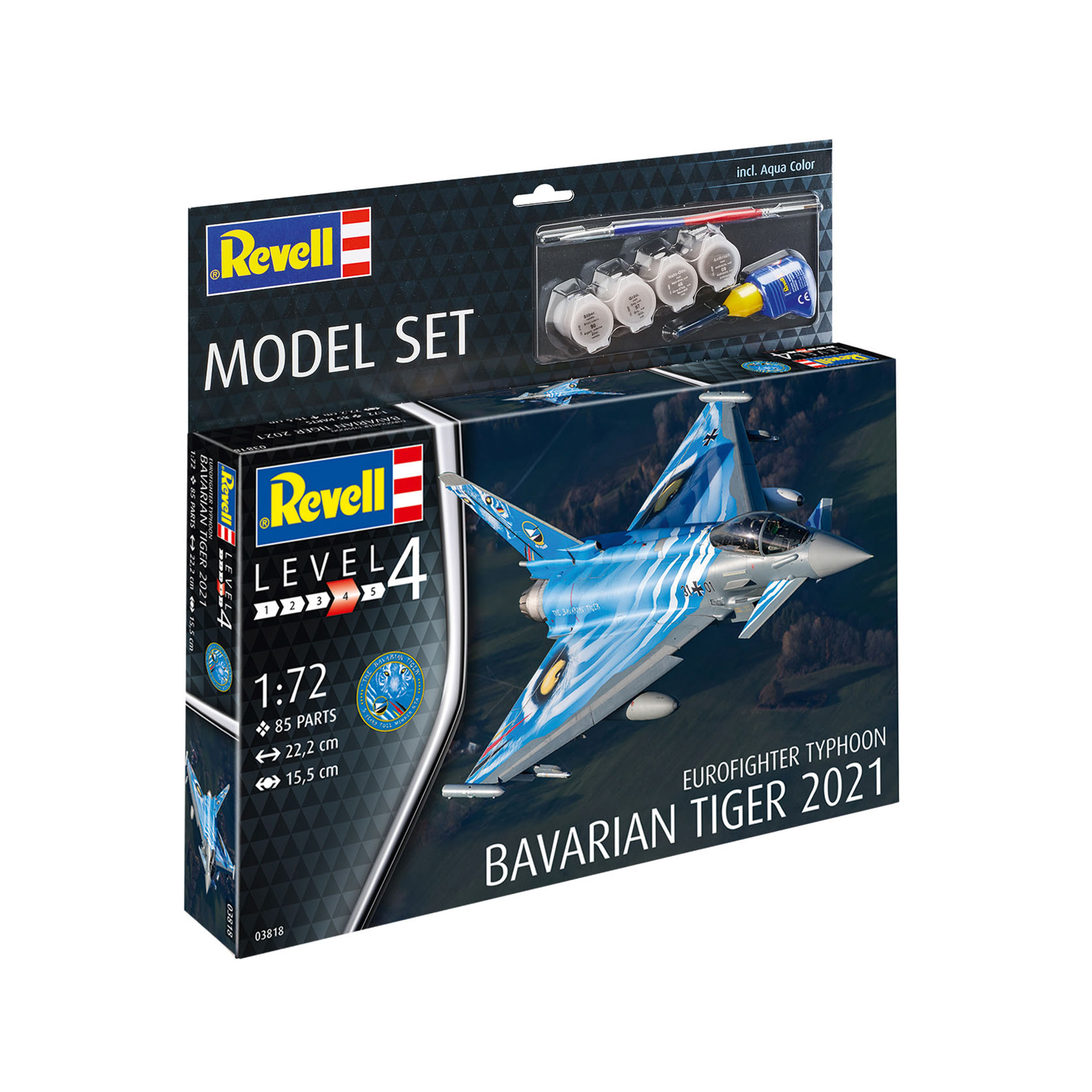 Revell Eurofighter Typhoon Bavarian Tiger 2021 Model Set 1:72
