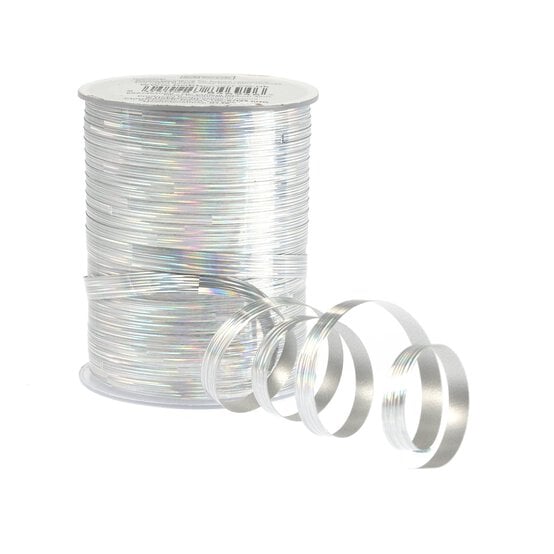 Silver Curling Ribbon 5mm x 45m