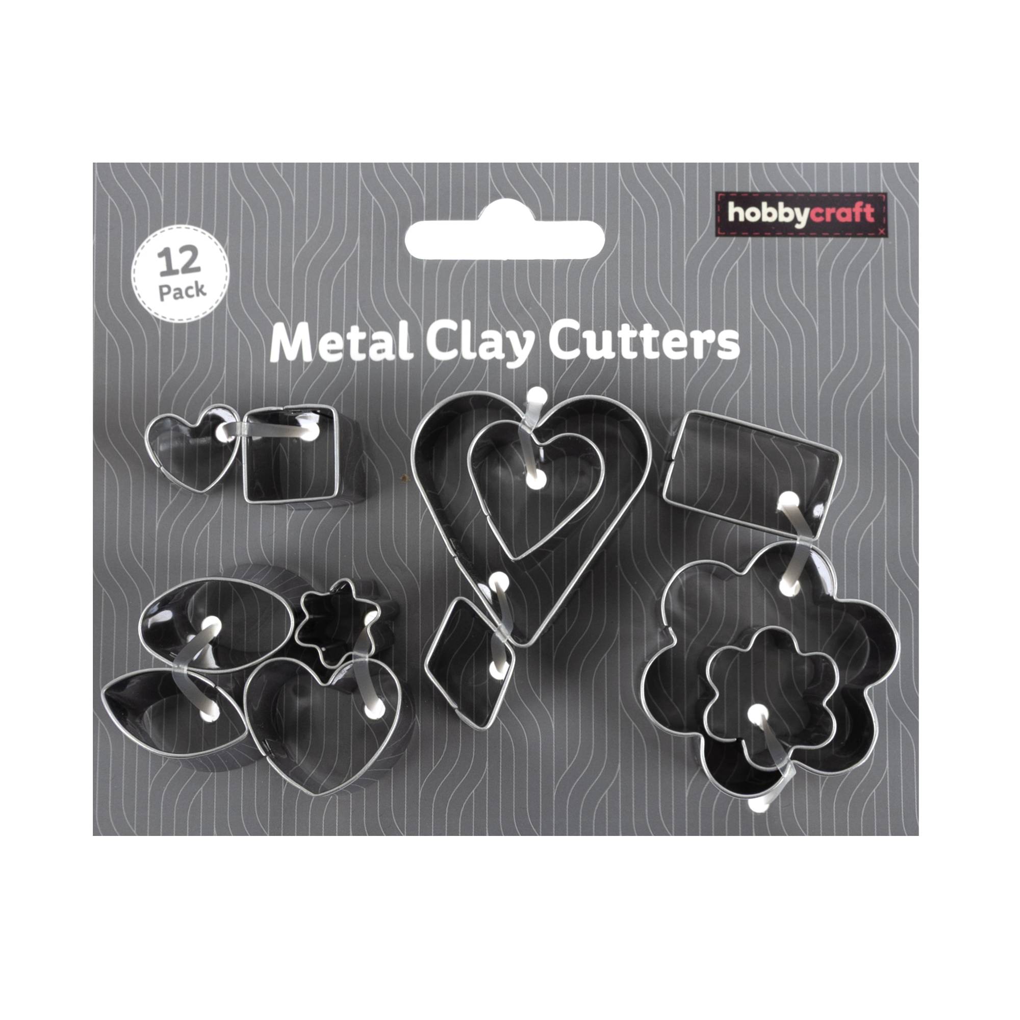 Assorted Shape Metal Clay Cutters 12 Pack