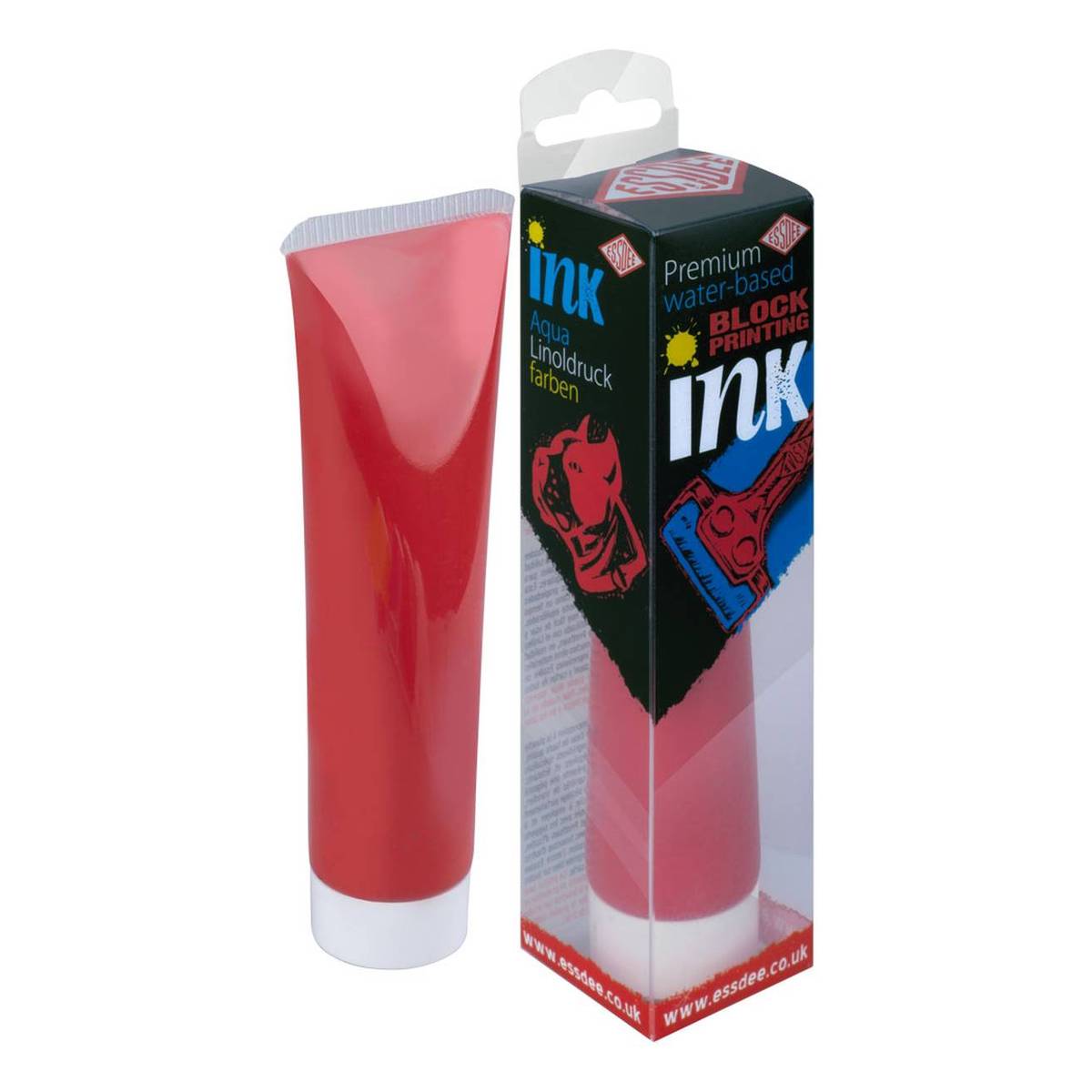 Essdee Red Waterbased Block Printing Ink 100ml