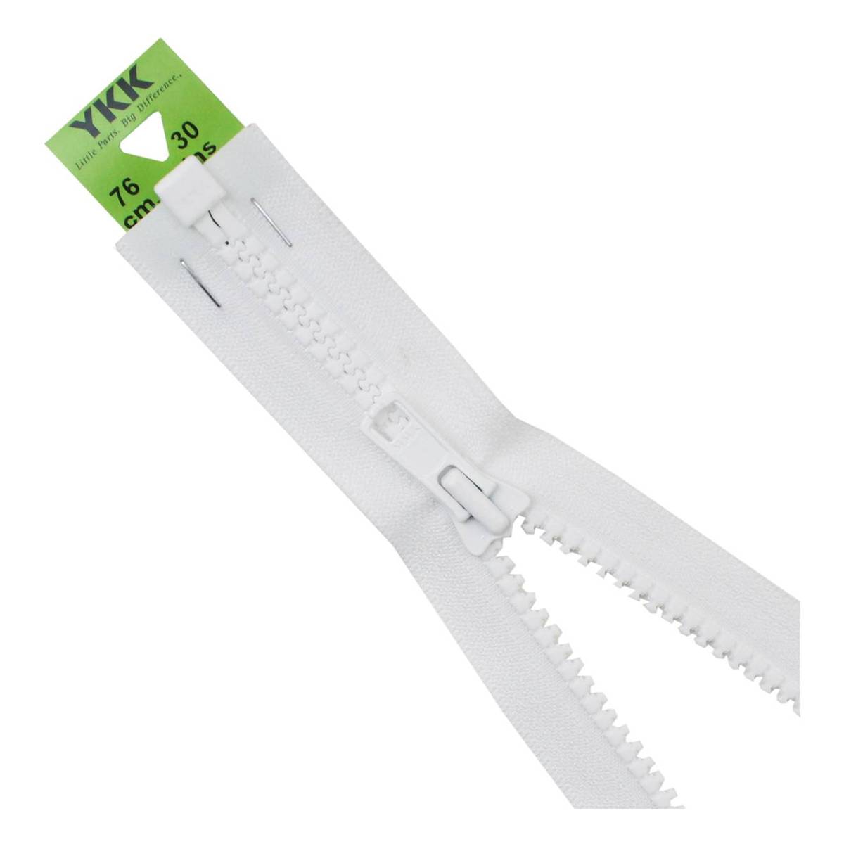 YKK Heavy Weight Open End Zip 76cm White