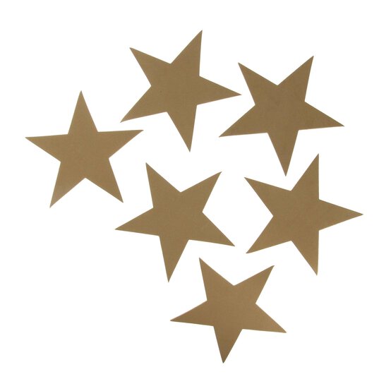 Gold Star Foam Shapes 6 Pack