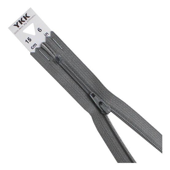 YKK Light Grey Dress and Skirt Zip 15cm