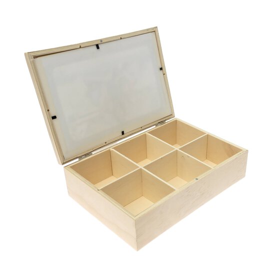 Wooden Divider Box 24cm x 17cm x 7cm