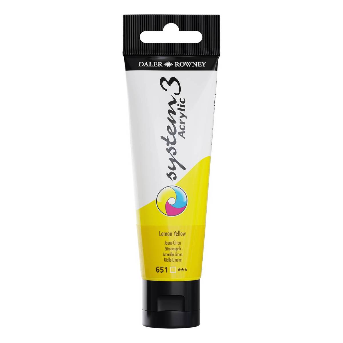 Daler-Rowney System3 Lemon Yellow Acrylic Paint 59ml