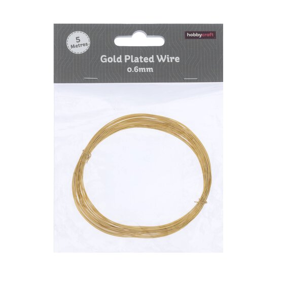 Gold-Plated Wire 0.6mm x 5m
