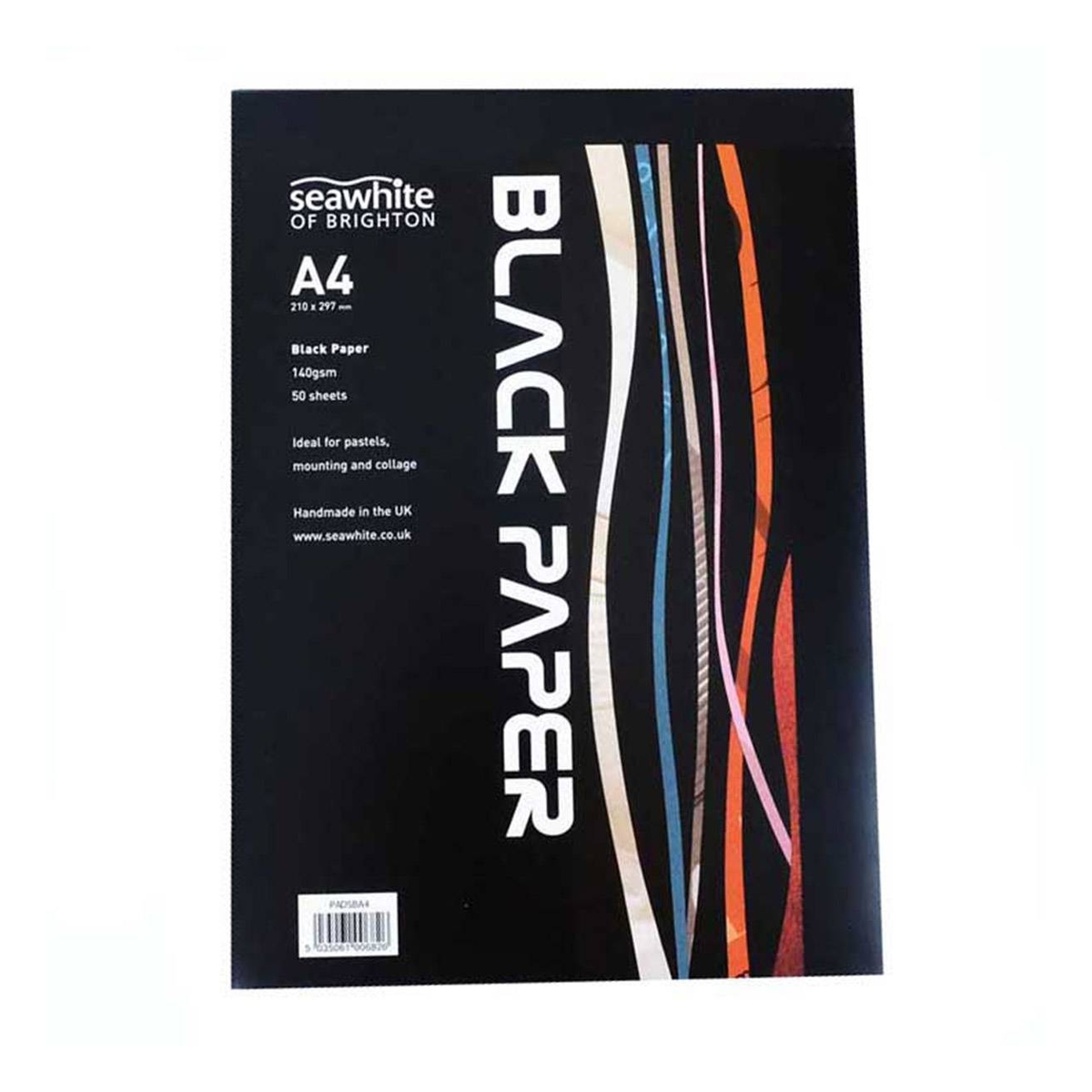Seawhite Black Paper Pad A4 50 Sheets