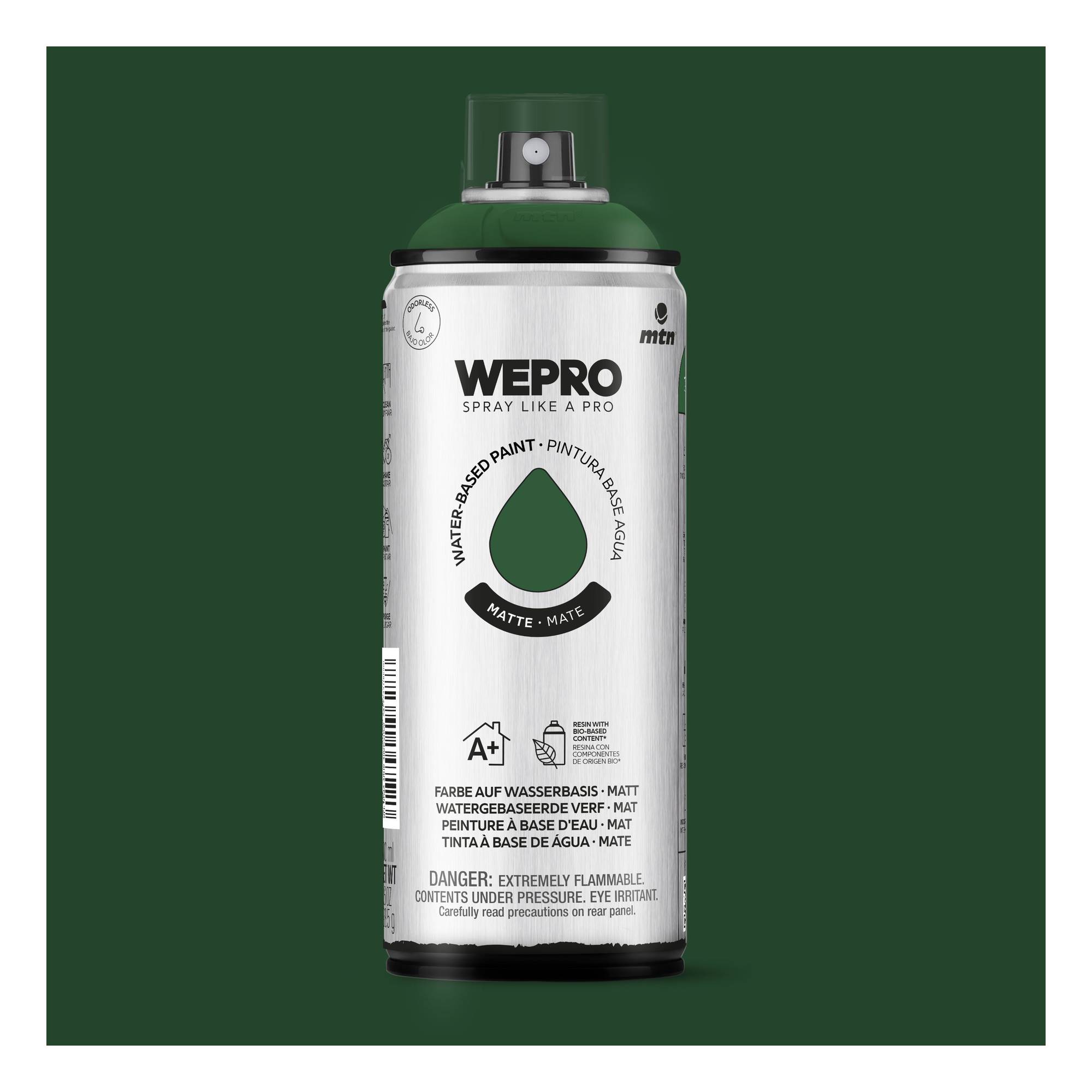 MTN WEPRO Nori Green Matte Water-Based Spray Paint 400ml